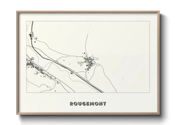 Une affiche de carte sur Rougemont