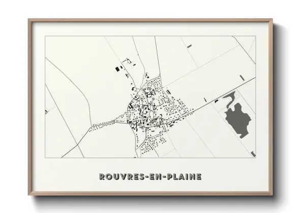 Une affiche de carte sur Rouvres-en-Plaine
