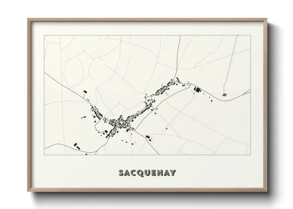 Une affiche de carte sur Sacquenay