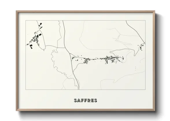 Une affiche de carte sur Saffres
