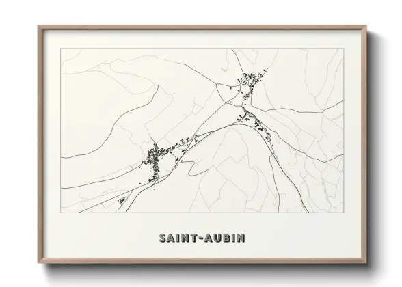 Une affiche de carte sur Saint-Aubin
