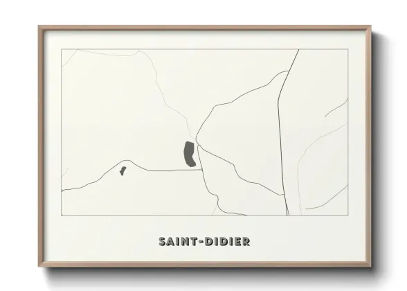 Une affiche de carte sur Saint-Didier