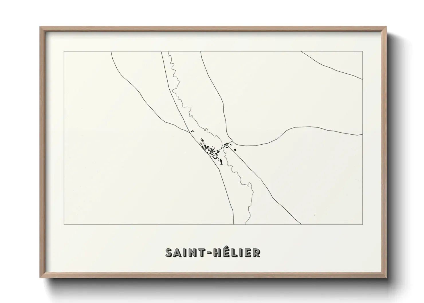 Un poster carteSaint-Hélier