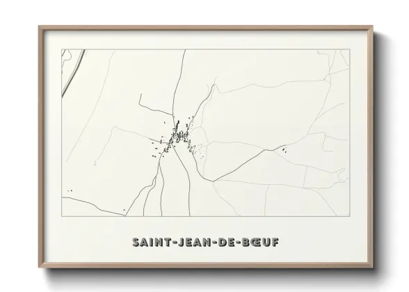Une affiche de carte sur Saint-Jean-de-Bœuf
