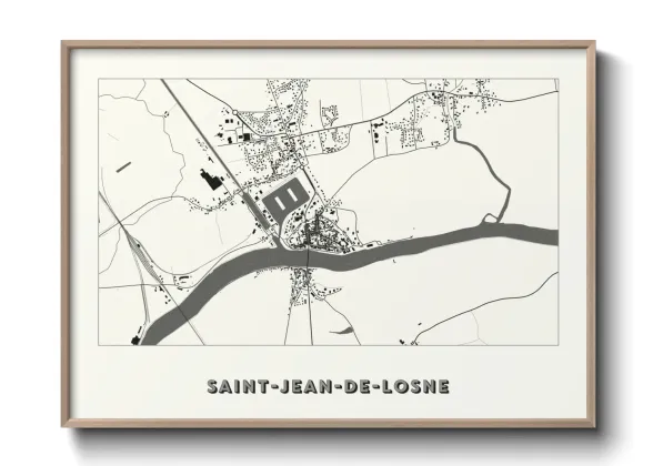 Une affiche de carte sur Saint-Jean-de-Losne