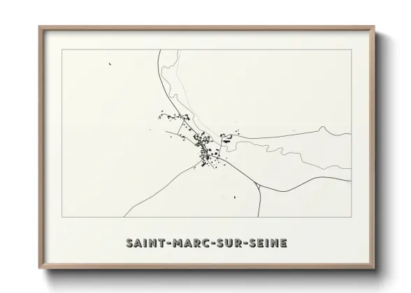 Une affiche de carte sur Saint-Marc-sur-Seine