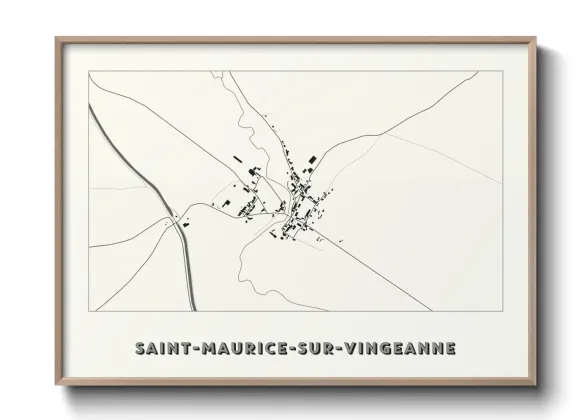 Une affiche de carte sur Saint-Maurice-sur-Vingeanne
