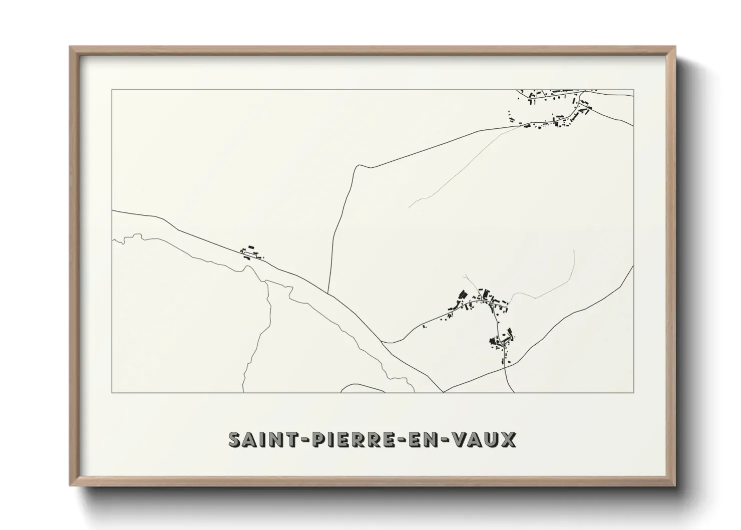Un poster carteSaint-Pierre-en-Vaux
