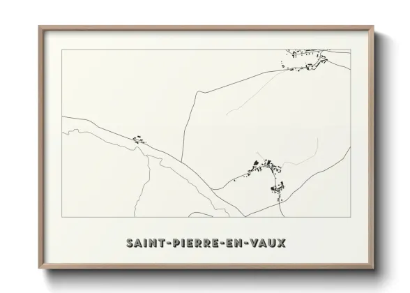 Une affiche de carte sur Saint-Pierre-en-Vaux