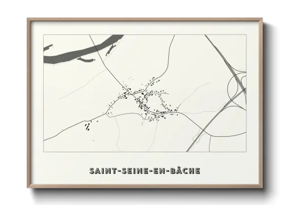 Une affiche de carte sur Saint-Seine-en-Bâche