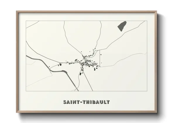 Une affiche de carte sur Saint-Thibault