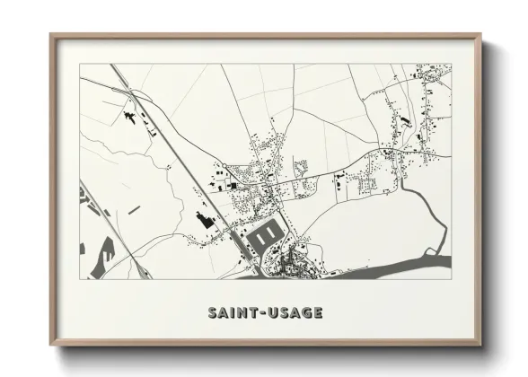 Une affiche de carte sur Saint-Usage
