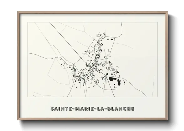 Une affiche de carte sur Sainte-Marie-la-Blanche