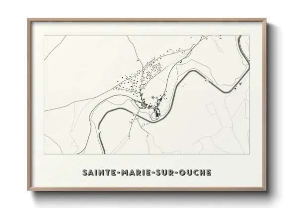 Une affiche de carte sur Sainte-Marie-sur-Ouche