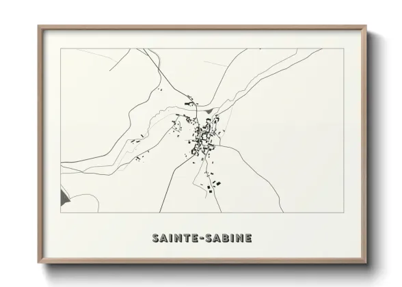 Une affiche de carte sur Sainte-Sabine