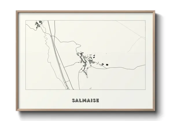 Une affiche de carte sur Salmaise
