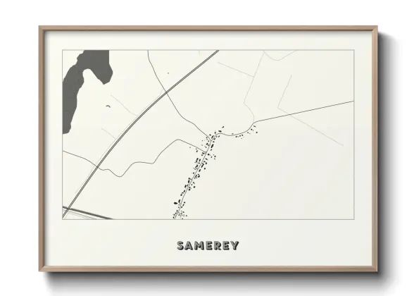 Une affiche de carte sur Samerey