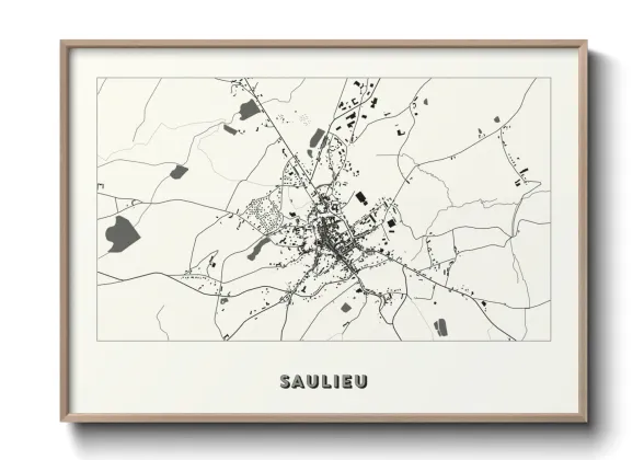 Une affiche de carte sur Saulieu