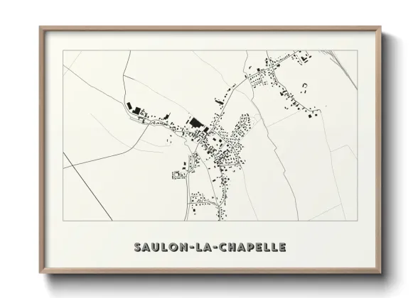 Une affiche de carte sur Saulon-la-Chapelle