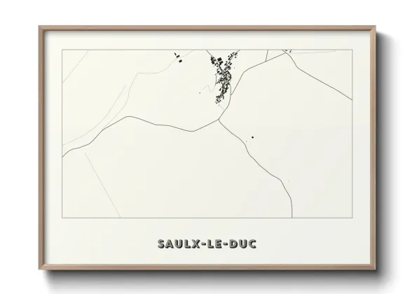 Une affiche de carte sur Saulx-le-Duc