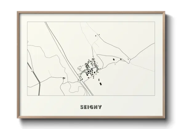 Une affiche de carte sur Seigny