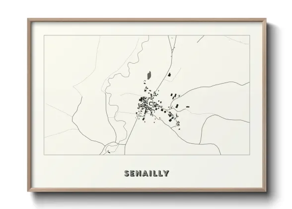 Une affiche de carte sur Senailly