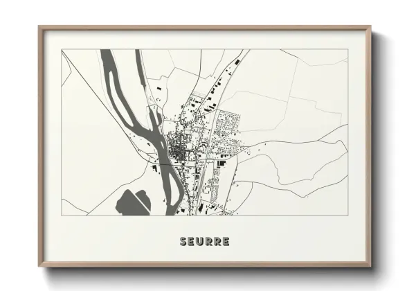 Une affiche de carte sur Seurre