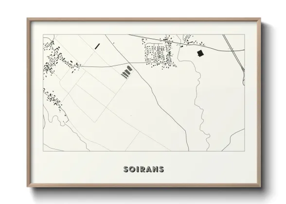 Une affiche de carte sur Soirans