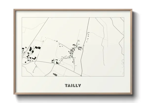 Une affiche de carte sur Tailly