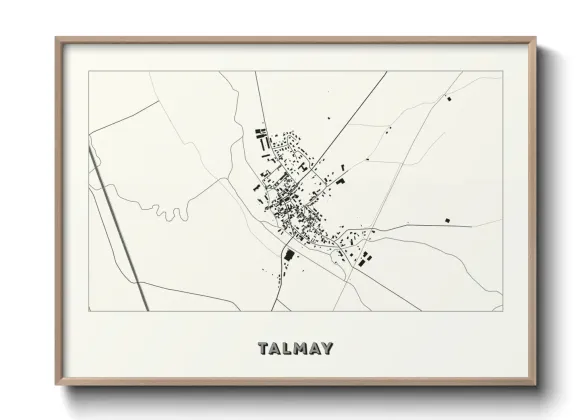 Une affiche de carte sur Talmay