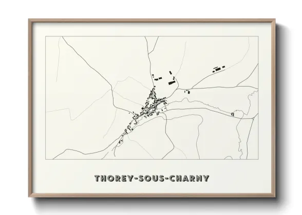 Une affiche de carte sur Thorey-sous-Charny