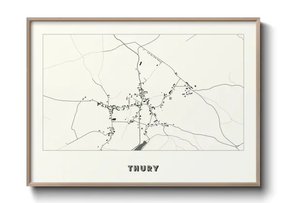 Une affiche de carte sur Thury