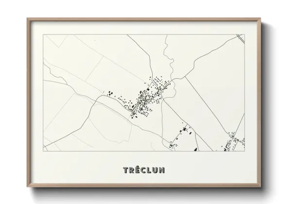 Une affiche de carte sur Tréclun