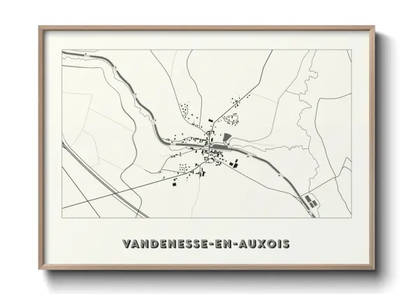 Une affiche de carte sur Vandenesse-en-Auxois