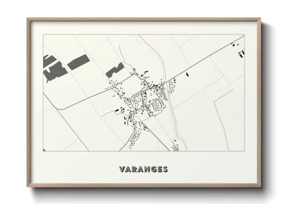 Une affiche de carte sur Varanges