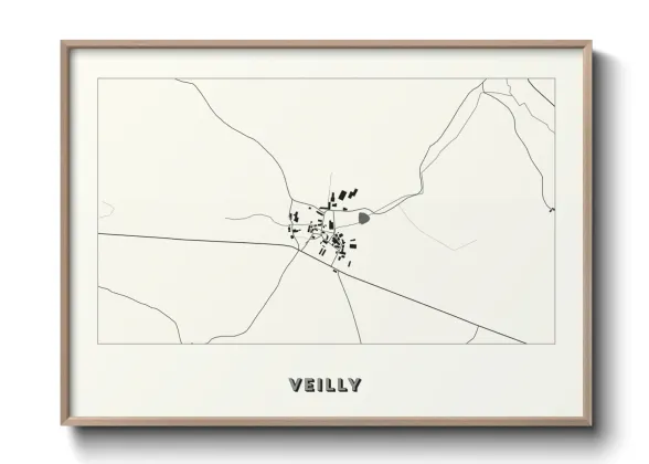 Une affiche de carte sur Veilly