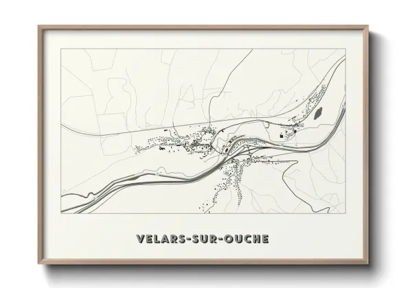 Une affiche de carte sur Velars-sur-Ouche