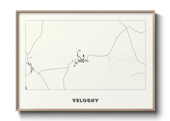 Une affiche de carte sur Velogny