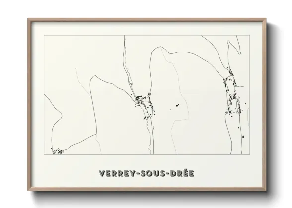 Une affiche de carte sur Verrey-sous-Drée