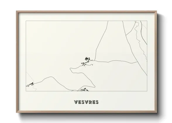 Une affiche de carte sur Vesvres