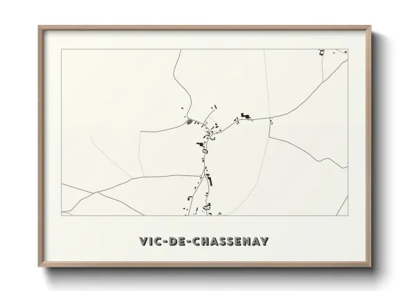 Une affiche de carte sur Vic-de-Chassenay