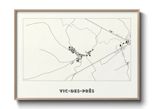 Une affiche de carte sur Vic-des-Prés