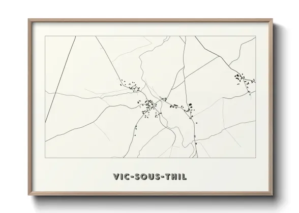 Une affiche de carte sur Vic-sous-Thil