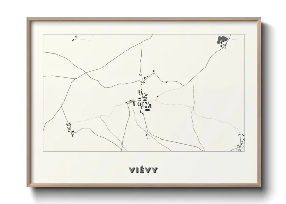 Une affiche de carte sur Viévy