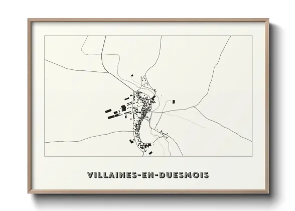 Une affiche de carte sur Villaines-en-Duesmois