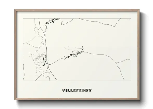 Une affiche de carte sur Villeferry