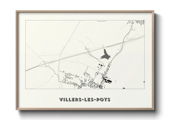 Une affiche de carte sur Villers-les-Pots