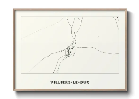 Une affiche de carte sur Villiers-le-Duc