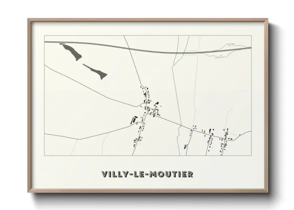 Une affiche de carte sur Villy-le-Moutier