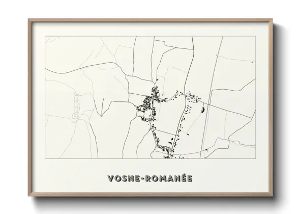 Une affiche de carte sur Vosne-Romanée